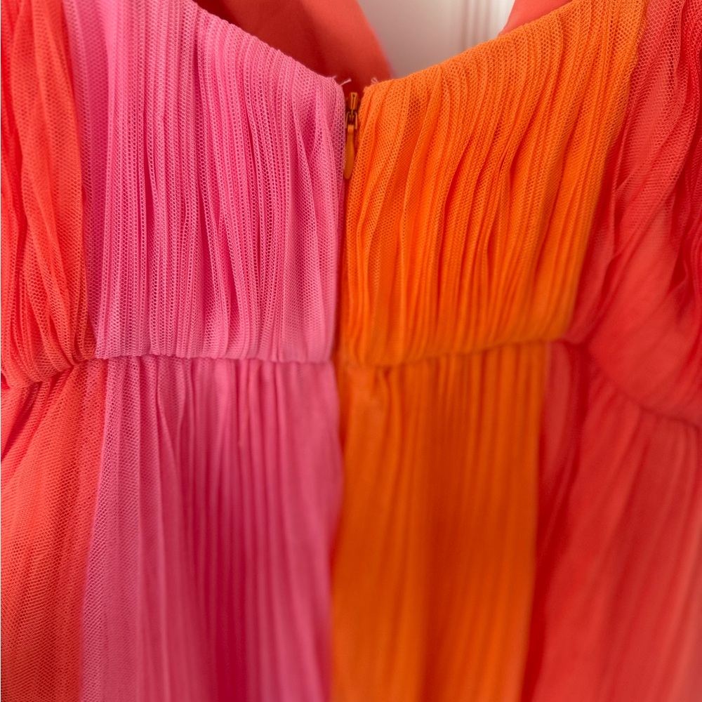 Hutch Pink and Orange Pleated Maxi Dress - Picture 5 of 10